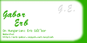 gabor erb business card